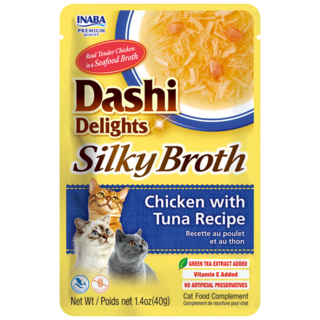 Inaba Dashi Delights Silky Broth Chicken & Tuna Wet Cat Food