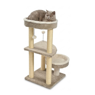 Coco & Cooper Willow Multi-Level Carpet Cat Tower