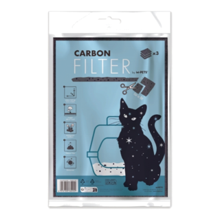 M-PETS Universal 3 Pack Carbon Cat Litter Box Filter