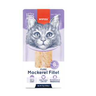 Wanpy Pure Mackerel Fillet Treat For Cats