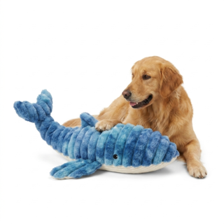 Waggin' Tails Smooshables Blue Whale Dog Toy