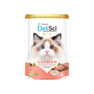 VetSynova DeliSci Elite Salmon Sovereign Mousse Wet Cat Food Topper