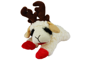 Multipet Lamb Chop with Antlers Dog Toy