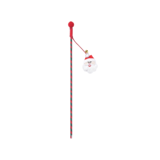 M-PETS Christmas Santa Wish Plush Cat Wand