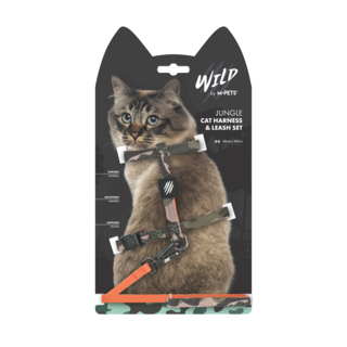 M-PETS Wild Jungle Cat Harness and Leash Set