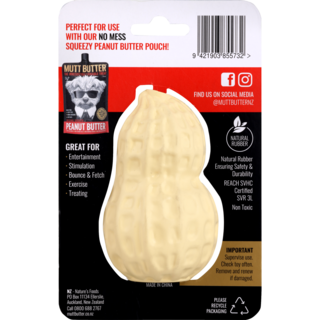 Mutt Butter Peanut Dog Chew Toy