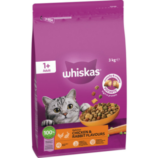 Whiskas Adult Chicken & Rabbit Dry Cat Food