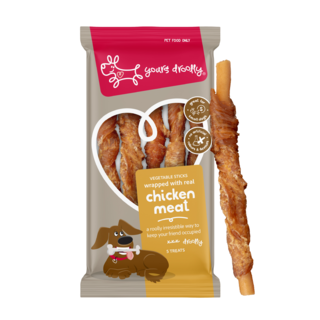 Yours Droolly Chicken Wrapped Vegetable Stick Dog Treats