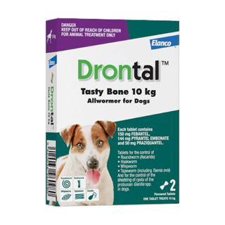Drontal Tasty Bone Allwormer for Dogs