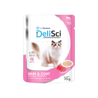 VetSynova DeliSci Skin & Coat Mousse Wet Cat Food