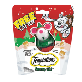 Temptations Snacky Elf Cat Toy Free with $15 spend on Temptations cat treats - Limit 1 per order