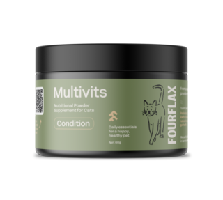 Fourflax Multivits Cat Multivitamin Powder Supplement