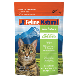 Feline Natural Chicken & Lamb Feast Pouch Wet Cat Food