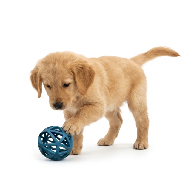 Pup & Purr Lattice Rubber Ball Dog Toy - Product Image 1