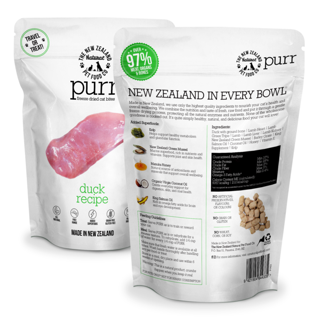 The NZ Natural Pet Food Co Meow-PURR Duck Freeze Dried Cat Food - Product Image 2
