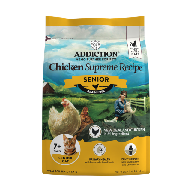 Addiction Grain-Free Chicken Supreme Recipe Senior Dry Cat Food - Product Image
