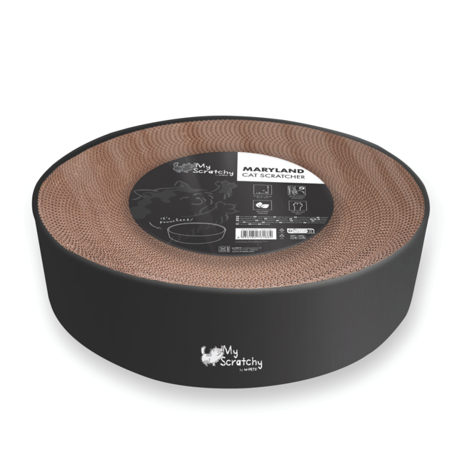M-PETS My Scratchy Maryland Round Cardboard Cat Scratcher - Product Image
