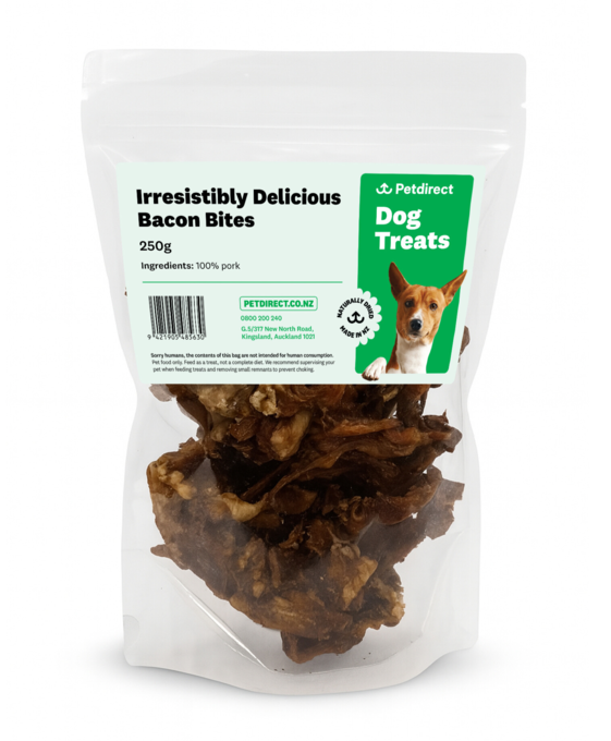 Petdirect Irresistibly Delicious Bacon Bites Dog Treats - Product Image