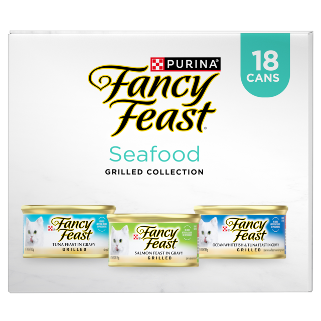 Fancy Feast Grilled Seafood Collection Adult Wet Cat Food Variety Pack - Product Image 1