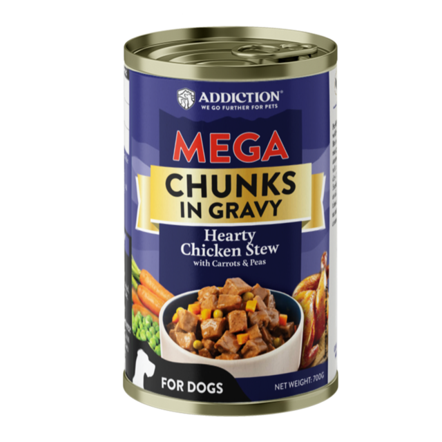 Addiction MEGA Hearty Chicken Stew Gravy Wet Dog Food - Product Image