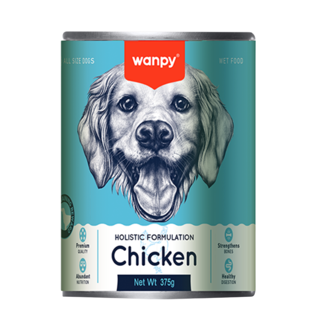 Wanpy Holistic Adult Chicken Canned Wet Dog Food - Product Image