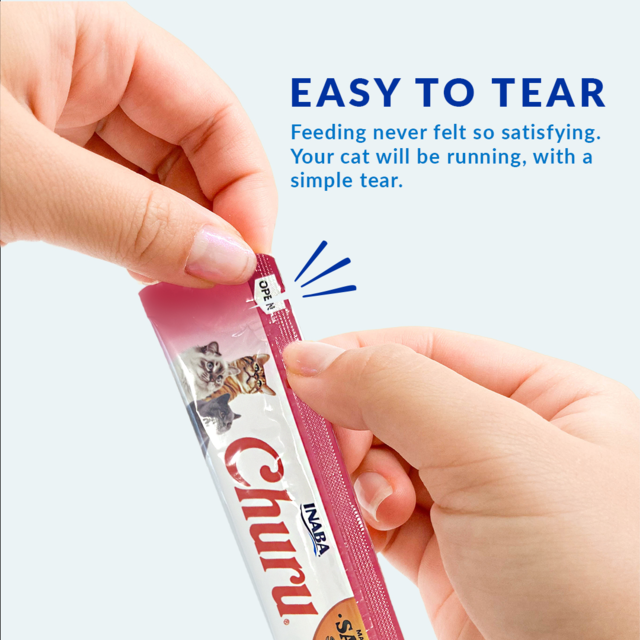 Inaba Churu Indoor & Hairball Care Chicken & Salmon Varieties Box Cat Treats - Product Image 3