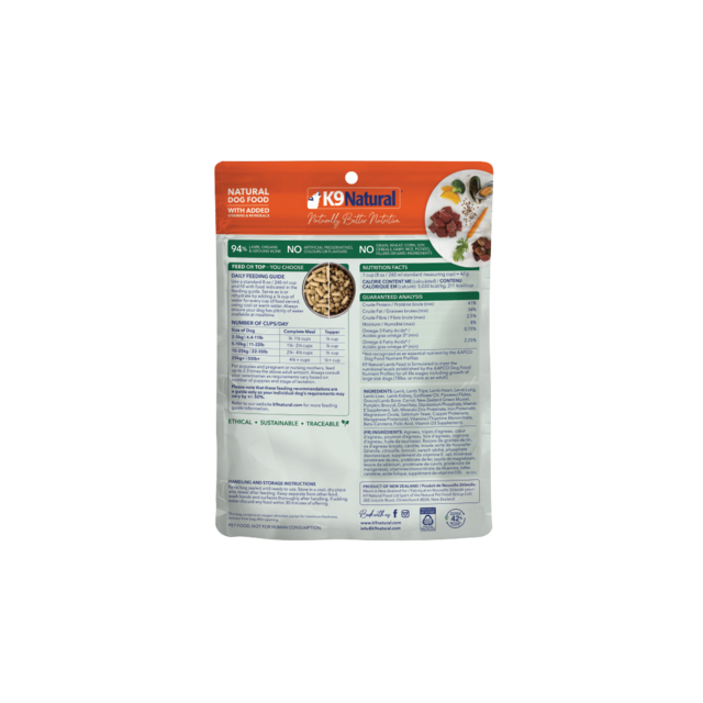 K9 Natural Lamb Feast Freeze Dried Dog Food Topper - Product Image 1
