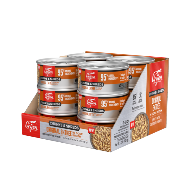 Orijen Original Entrée Chunks & Shreds in Bone Broth Wet Cat Food - Product Image 6