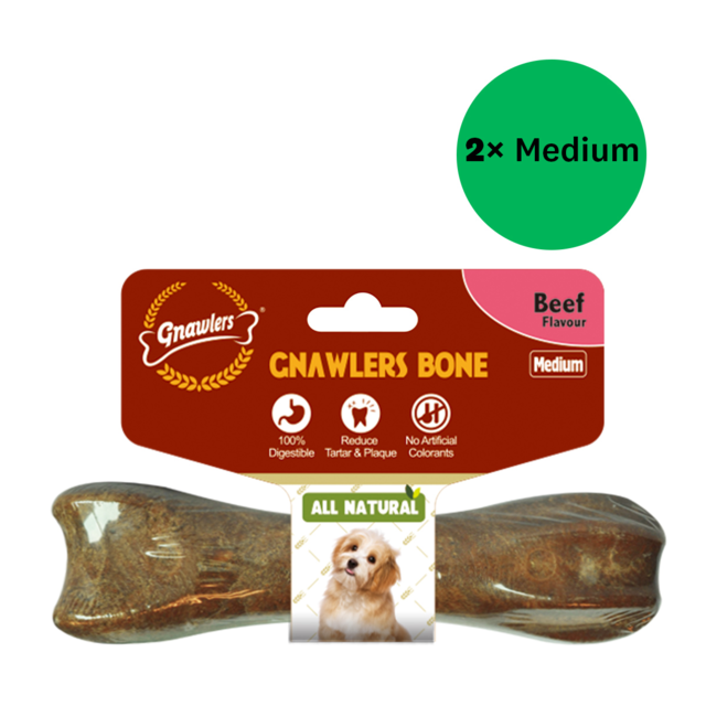 Gnawlers Beef Bone Dog Dental Chew Petdirect