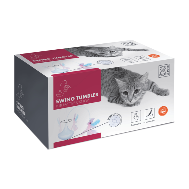 M-PETS Feather Tumbler Interactive Cat Toy - Product Image 1