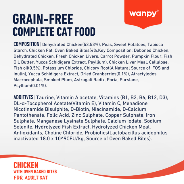Wanpy Grain Free Adult Chicken Recipe Dry Cat Food - Product Image 6