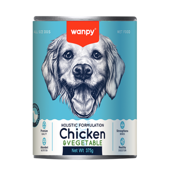 Wanpy Holistic Adult Chicken & Vegetable Canned Wet Dog Food - Product Image