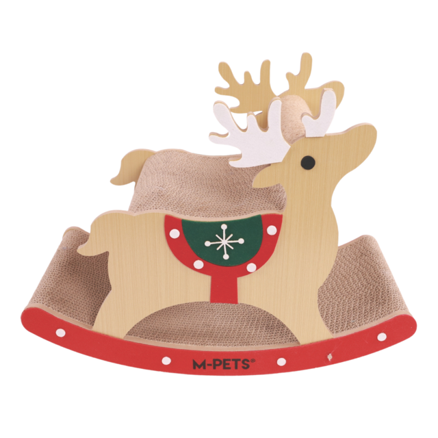 M-PETS Christmas Reindeer Cardboard Cat Scratcher - Product Image 1