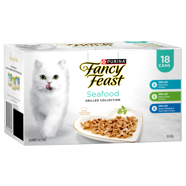 Fancy Feast Grilled Seafood Collection Adult Wet Cat Food Variety Pack - Product Image