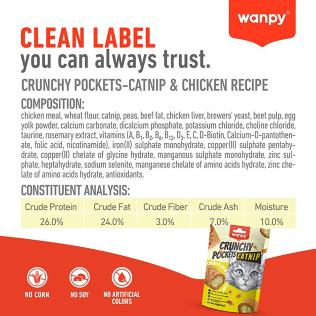 Wanpy Crunchy Pockets Catnip Cat Treats - Product Image 4