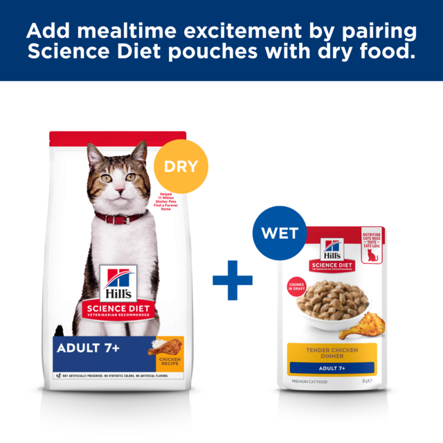 Hill's Science Diet Adult 7+ Chicken in Gravy Senior Wet Cat Food - Product Image 7