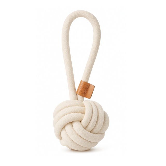 M-PETS Coto Natural Cotton Loop Ball Dog Toy - Product Image