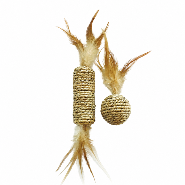 M-PETS Natura Sisal Roll & Ball Cat Chaser Toy - Product Image