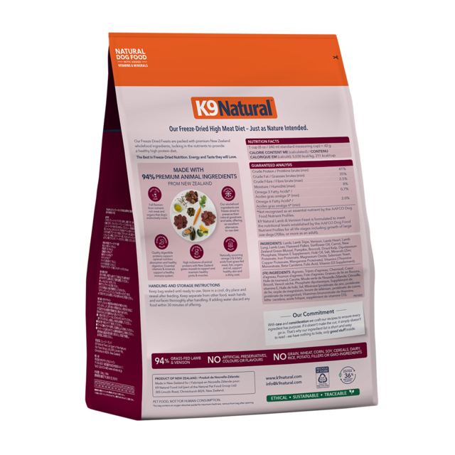 K9 Natural Lamb & Venison Feast Freeze Dried Dog Food - Product Image 6