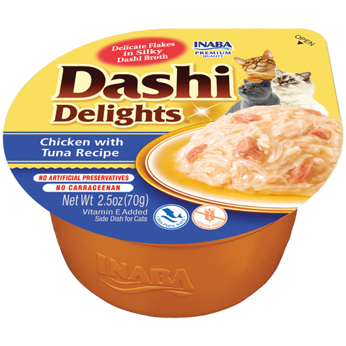 Inaba Dashi Delights Chicken with Tuna Cat Meal Topper - Product Image