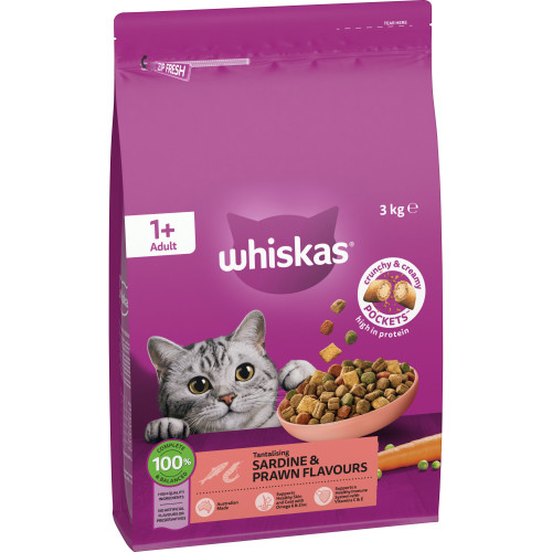 Whiskas Adult Sardine & Prawn Dry Cat Food - Product Image