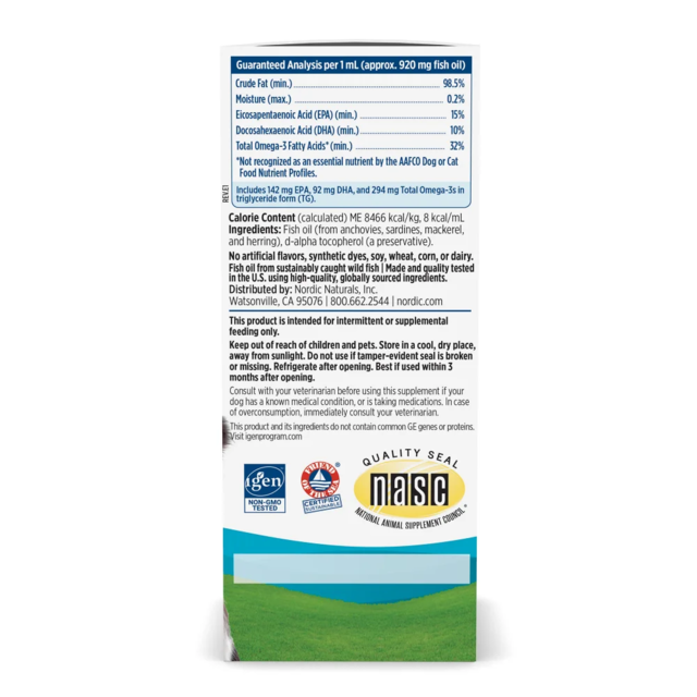 Nordic Naturals Omega-3 Fish Oil Cat & Dog Liquid Supplement - Product Image 1