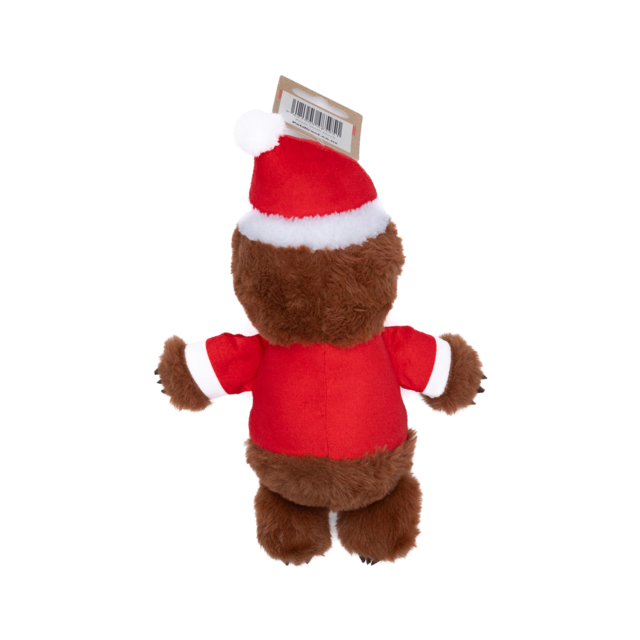 Winter Paws Christmas Santa Sloth Dog Plush Toy - Product Image 1