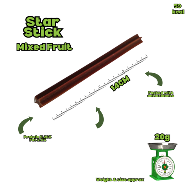 Mak's Patch Mixed Fruit Star Sticks Dog Treats - Product Image 2
