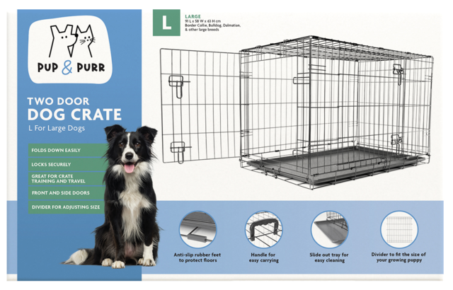 Pup & Purr Double Door Dog Crate with Divider - Product Image 11