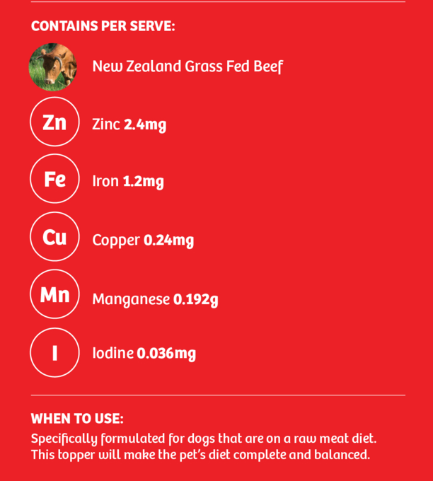 Earthz Pet Raw Diet Balance Beef Topper for Dogs - Product Image 2