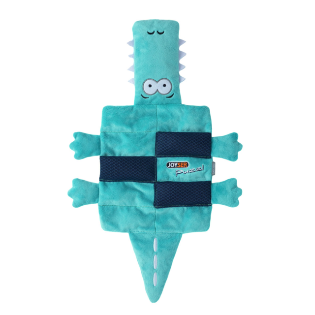 JOYSER Puzzl Croco with Squeakers and Treat Pockets Dog Plush Toy - Product Image 1