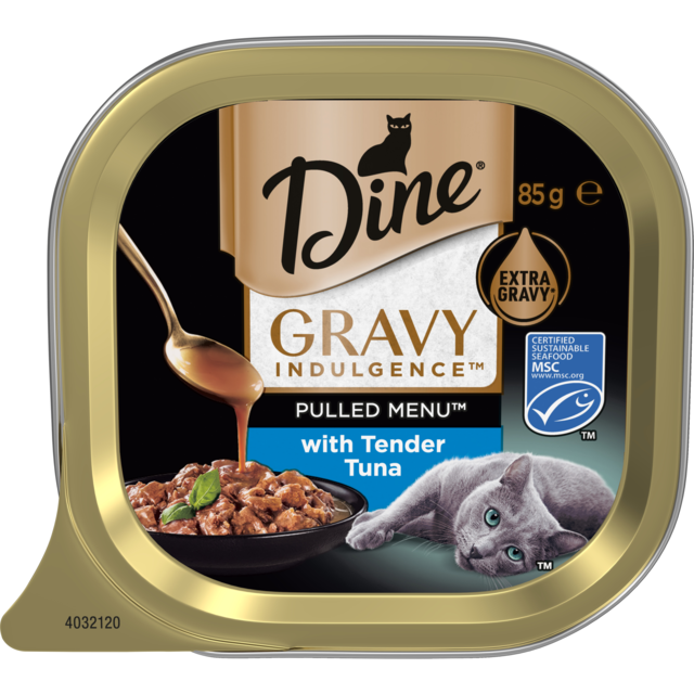 Dine Pulled Menu Gravy Indulgence with Tuna Adult Wet Cat Food - Product Image