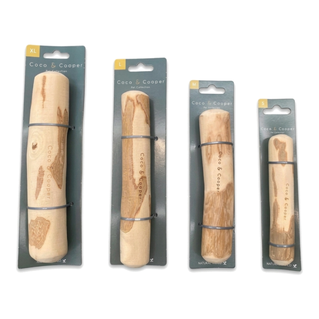 Coco & Cooper Natural Coffee Wood Chew Dog Toy - Product Image 1