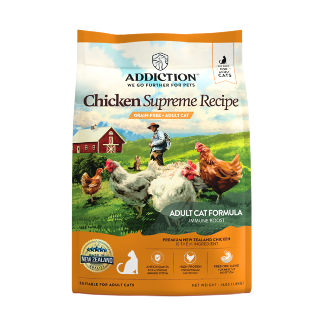 Addiction Grain-Free Chicken Supreme Recipe Adult Dry Cat Food - Product Image